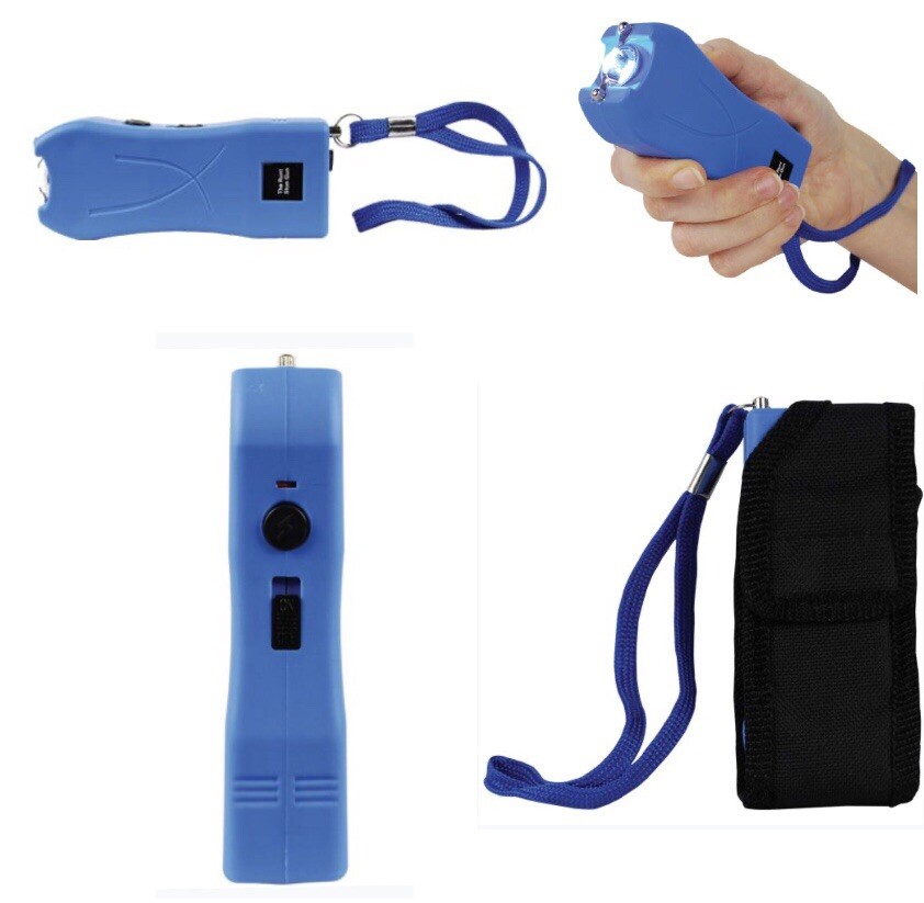 HIGHLY RATED POWERFUL POLICE Stun Gun 911 80 MV Rechargeable w LED Flashlight