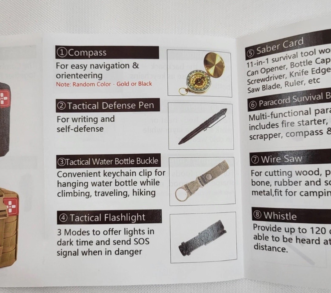 Emergency Survival Kit First Aid Bug out Military Prepper Brown 200 Piece Set