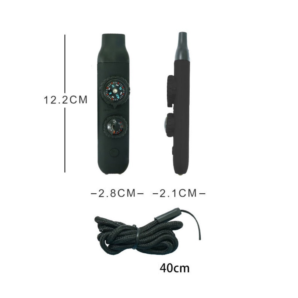Camping Hiking Navigation Tool Built-in Whistle Thermometer for acrylic Body