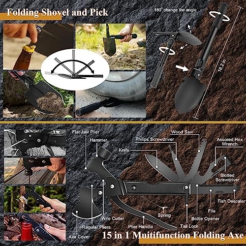 Abpir318 PCS Emergency Survival Kit, Survival Gear and Equipment First Aid Kit