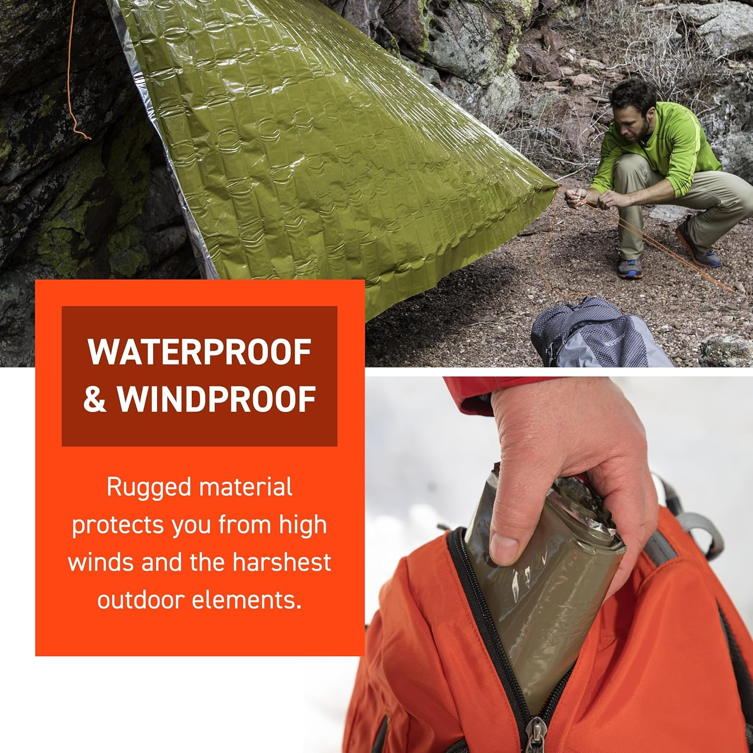 90% Heat Reflective Heavy-Duty Emergency Blanket – Thick, Rugged for Disaster Pr