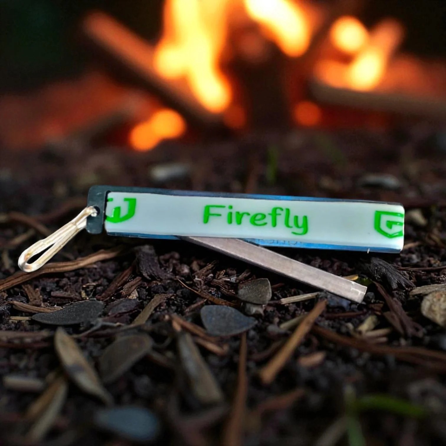 Grim Workshop Firefly Heat Firestarter Tool Ferro Rod Glow-In-Dark Handle USA