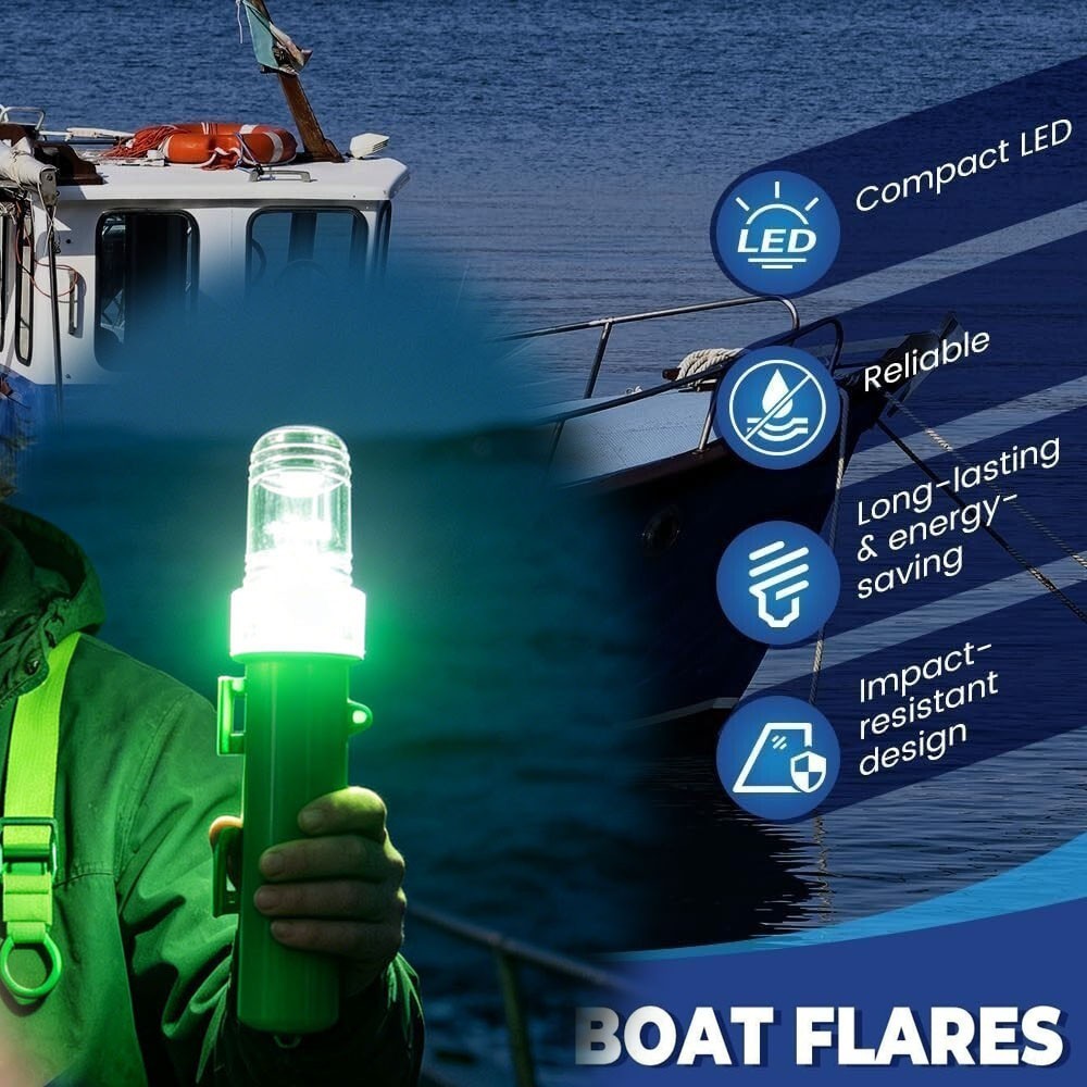 1PC Boat Flares,Safety Kit Signals,Electronic Boat Flare Coast Guard Approved