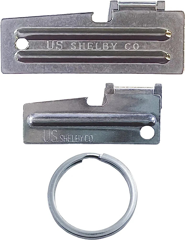 1 PC Shelby P-51 Can Opener & Keyring USA Military Camping Hiking Survival