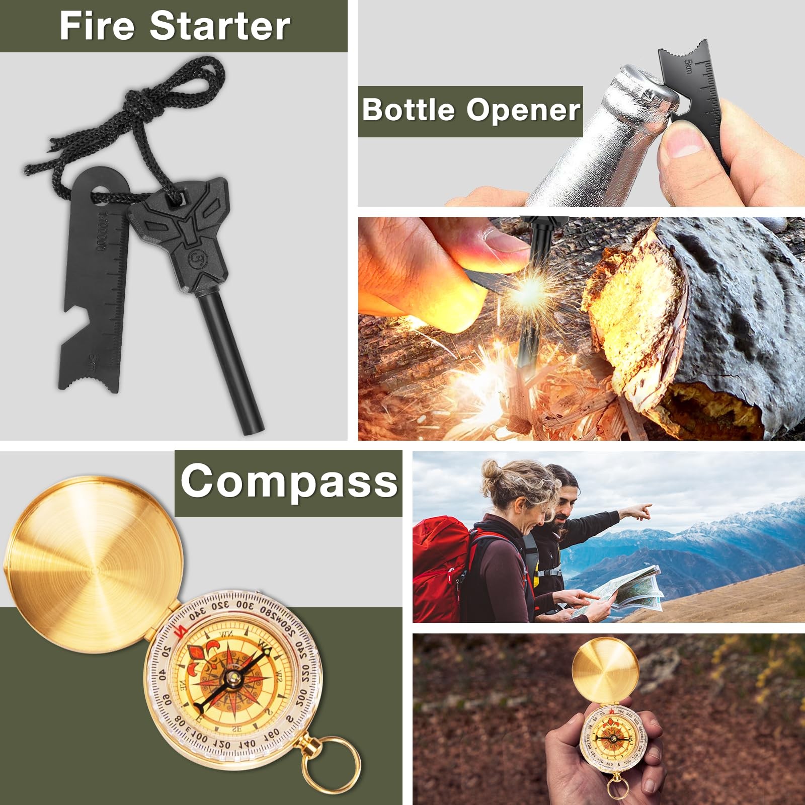 Survival Kits, Hiking and Camping Essentials, Survival Gear, Gifts for Men, G…