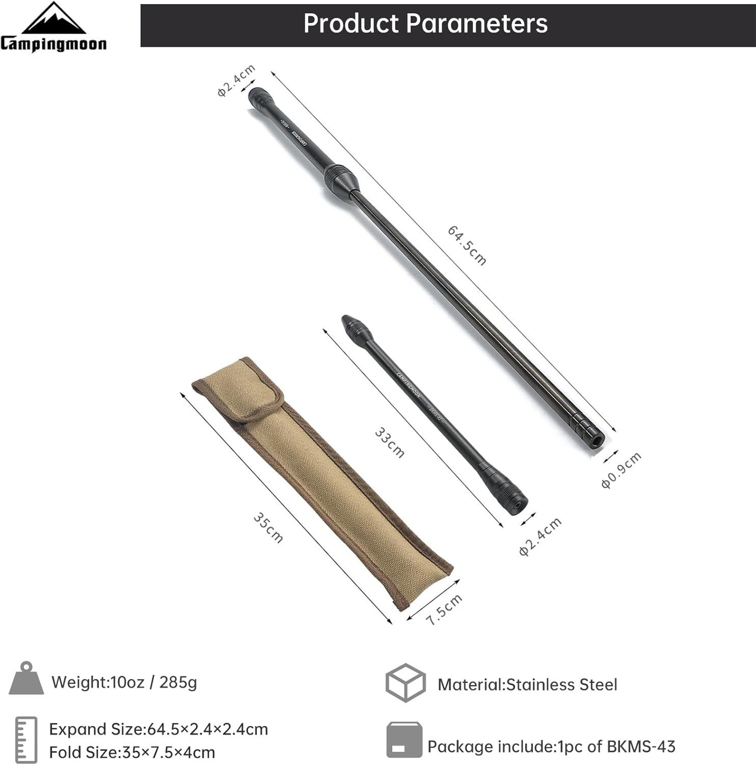 Stainless Steel Camping Blow Fire Tube Telescopic Portable Fireplace Starter