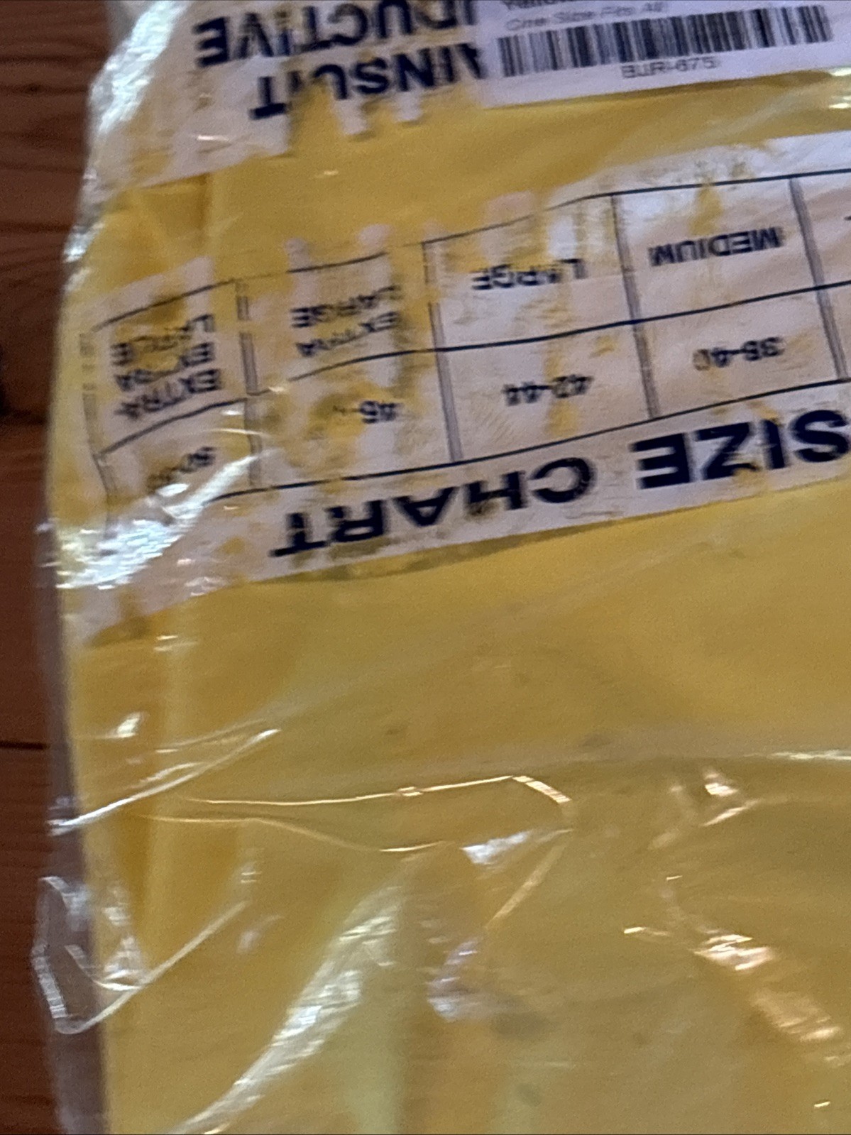 Yellow PVC rain jacket