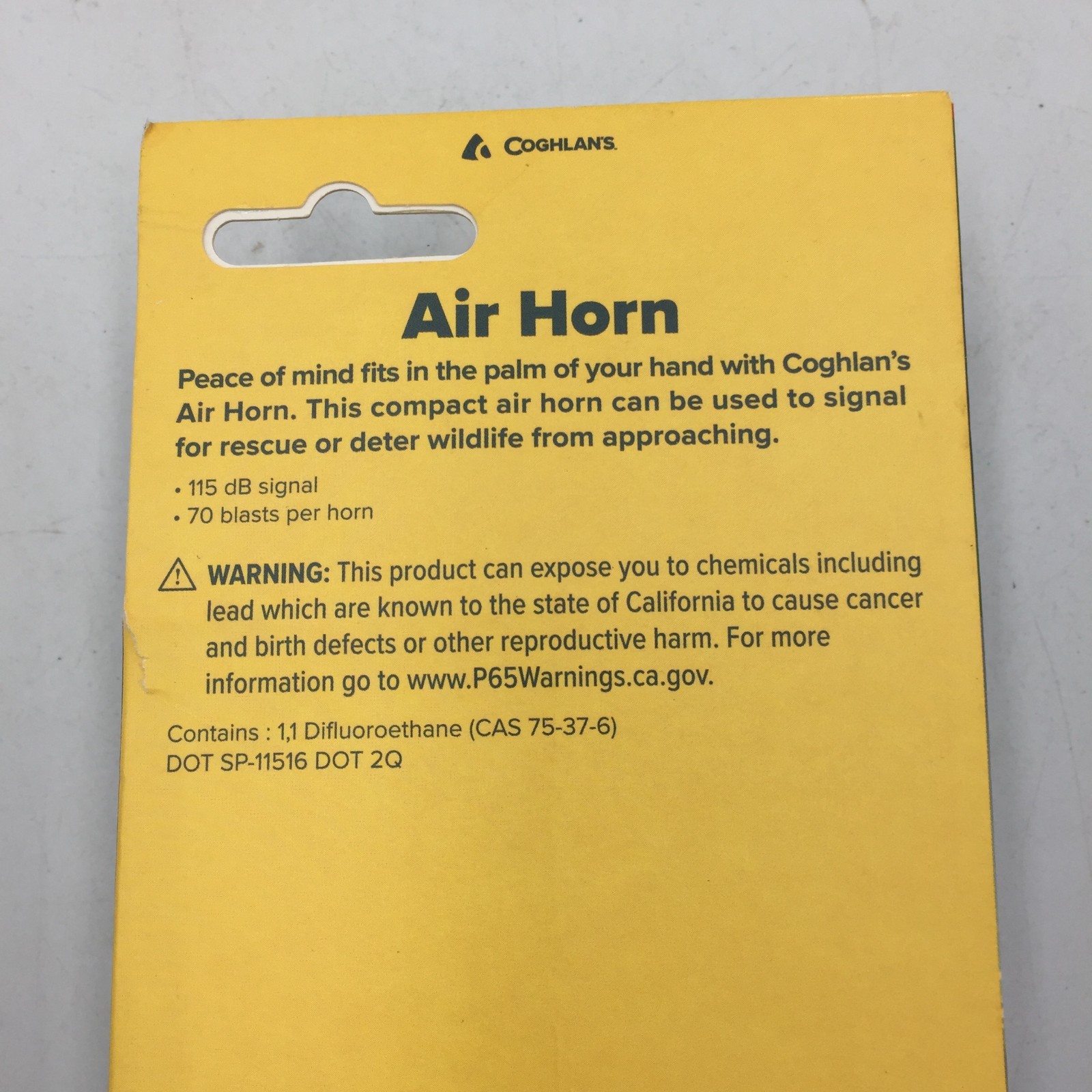 Coghlans 1.4 oz. Air Horn New Retail Box Klaxon a Air Easy Emergency Signal
