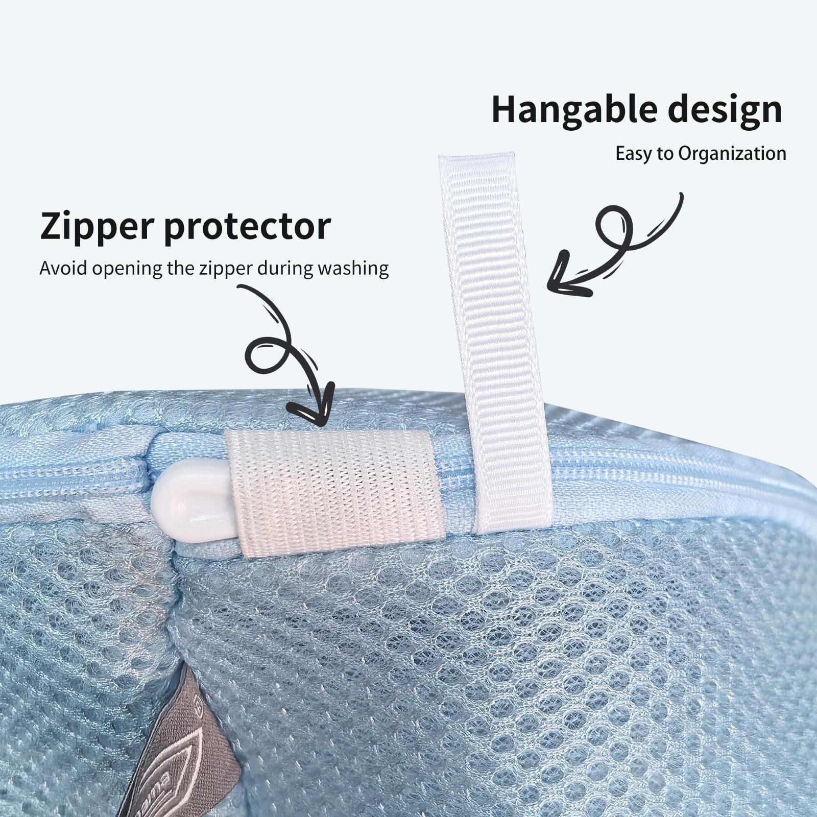 Kimmama Shoe Washing Machine Bag, Bag for 2XL(8x8x15″), Blue