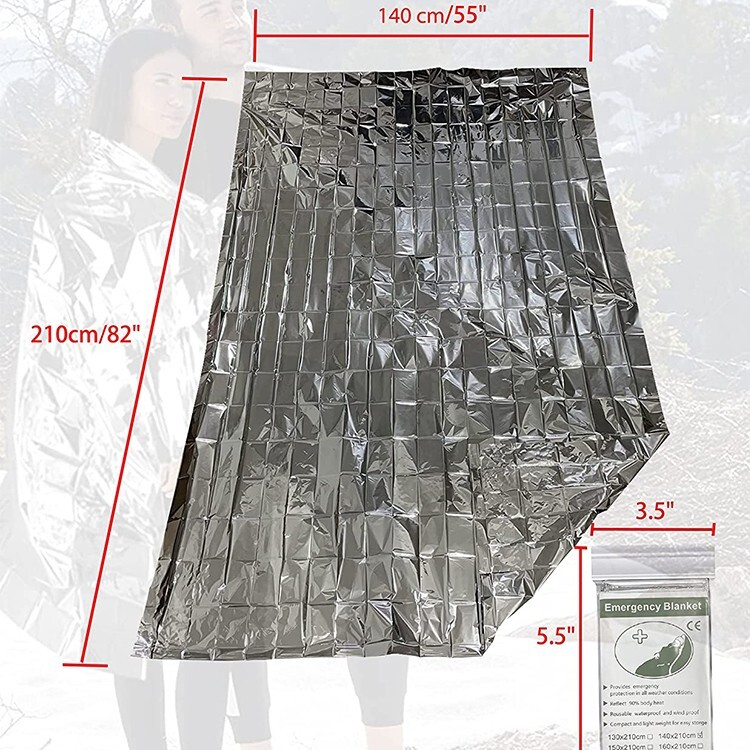 40 Pc Medical Emergency Thermal Blanket Mylar Trauma Military Cold Survival Gold