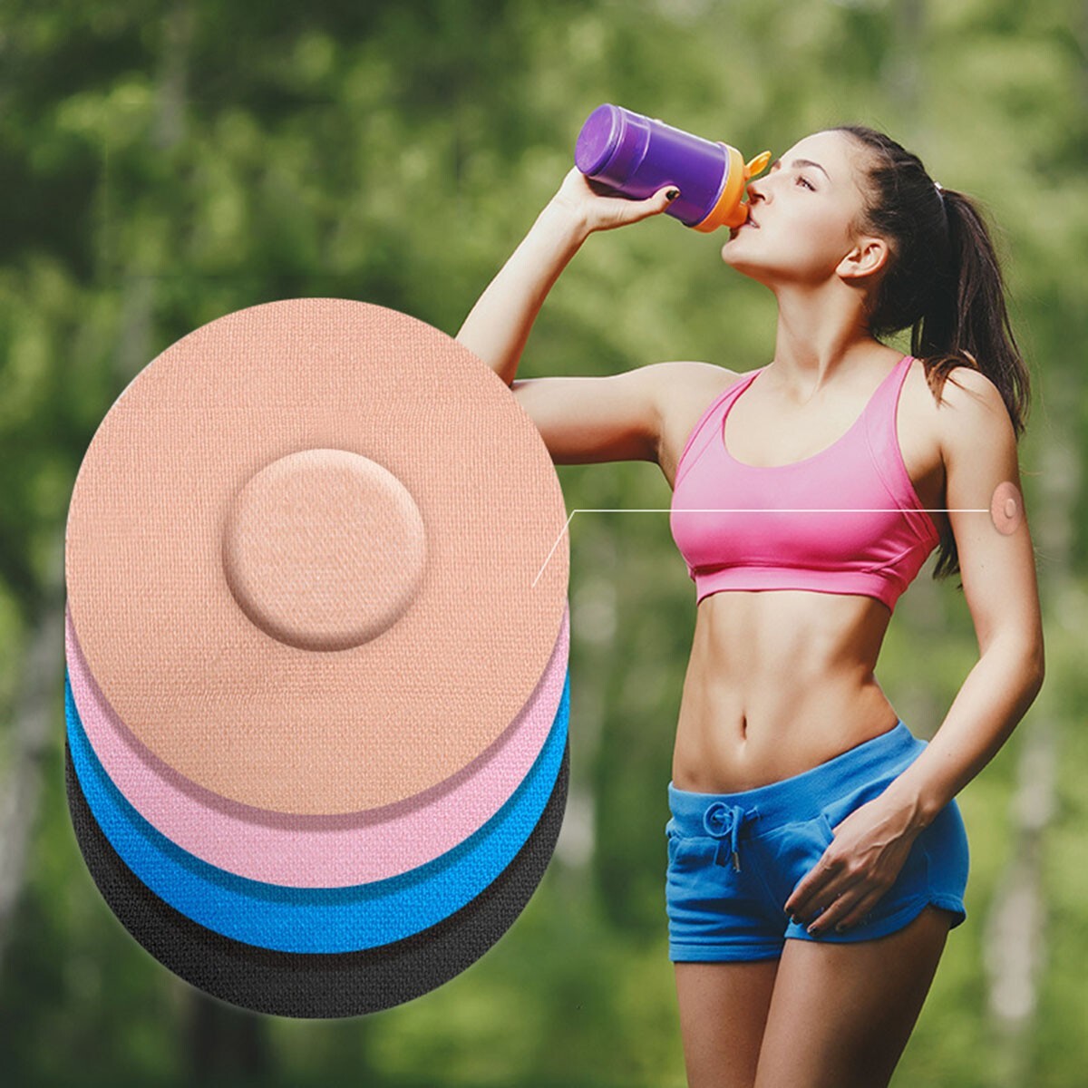 1-100pc For Freestyle Libre Sensor Covers Waterproof Breathable Adhesive Patches