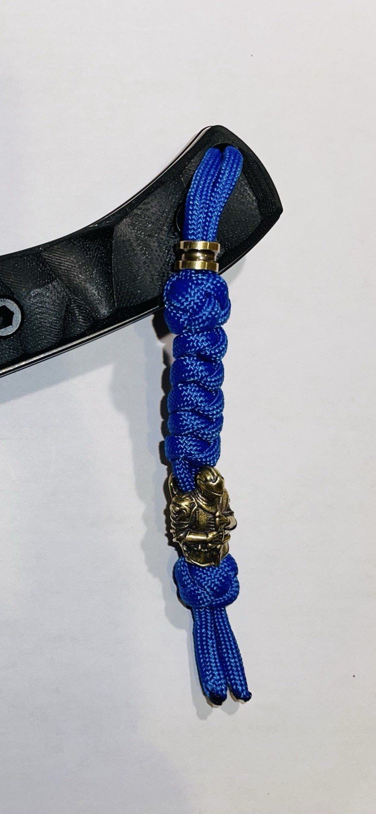 550 para cord in royal blue. Knife and gear lanyard. hand made.