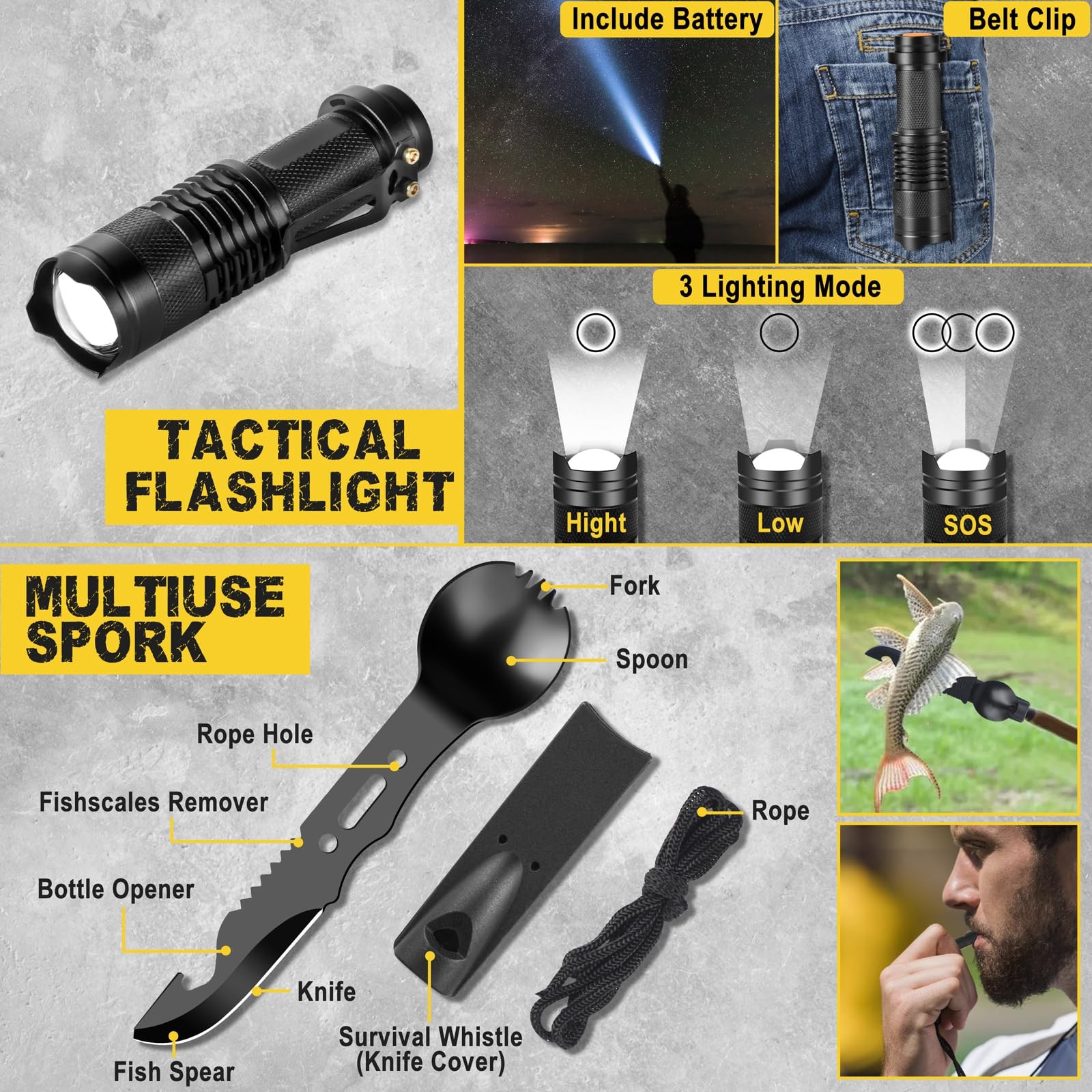 Kit De Supervivencia 28 En 1 Con Equipo De Emergencia Para Acampar Lujo