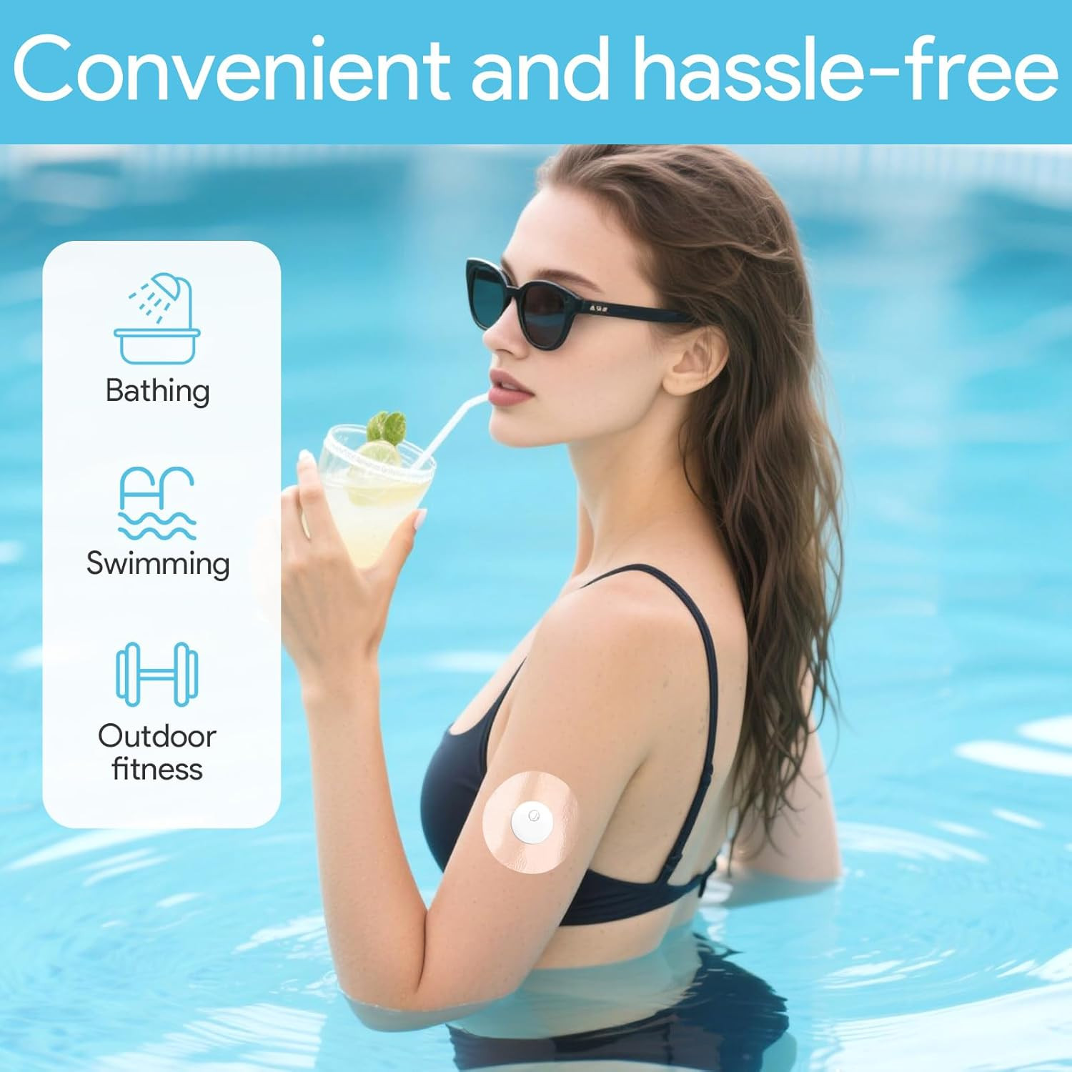 60 Pack Freestyle Sensor Covers for Libre Plus, Libre 3 Sensor Covers