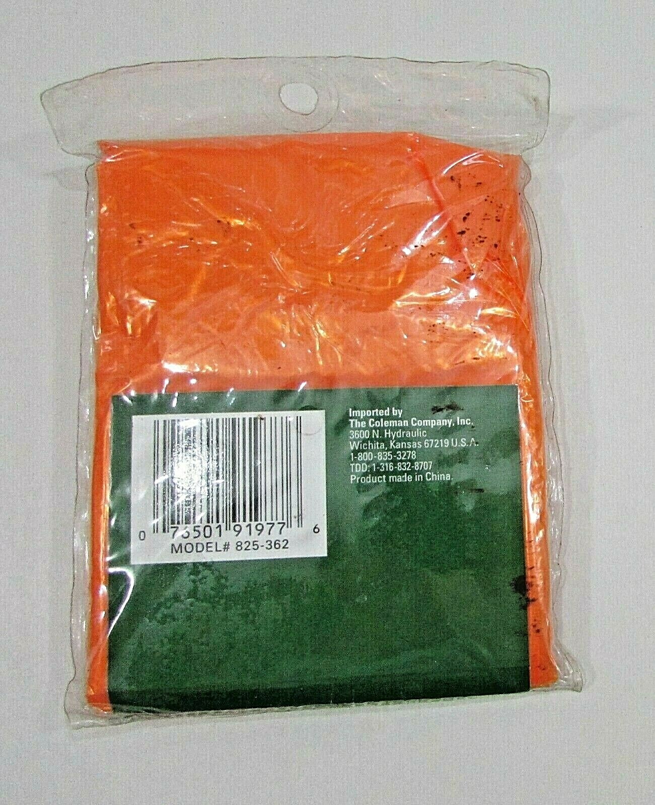 New Coleman Disposable Orange Nylon Emergency Poncho One Size Fits All FREE S/H