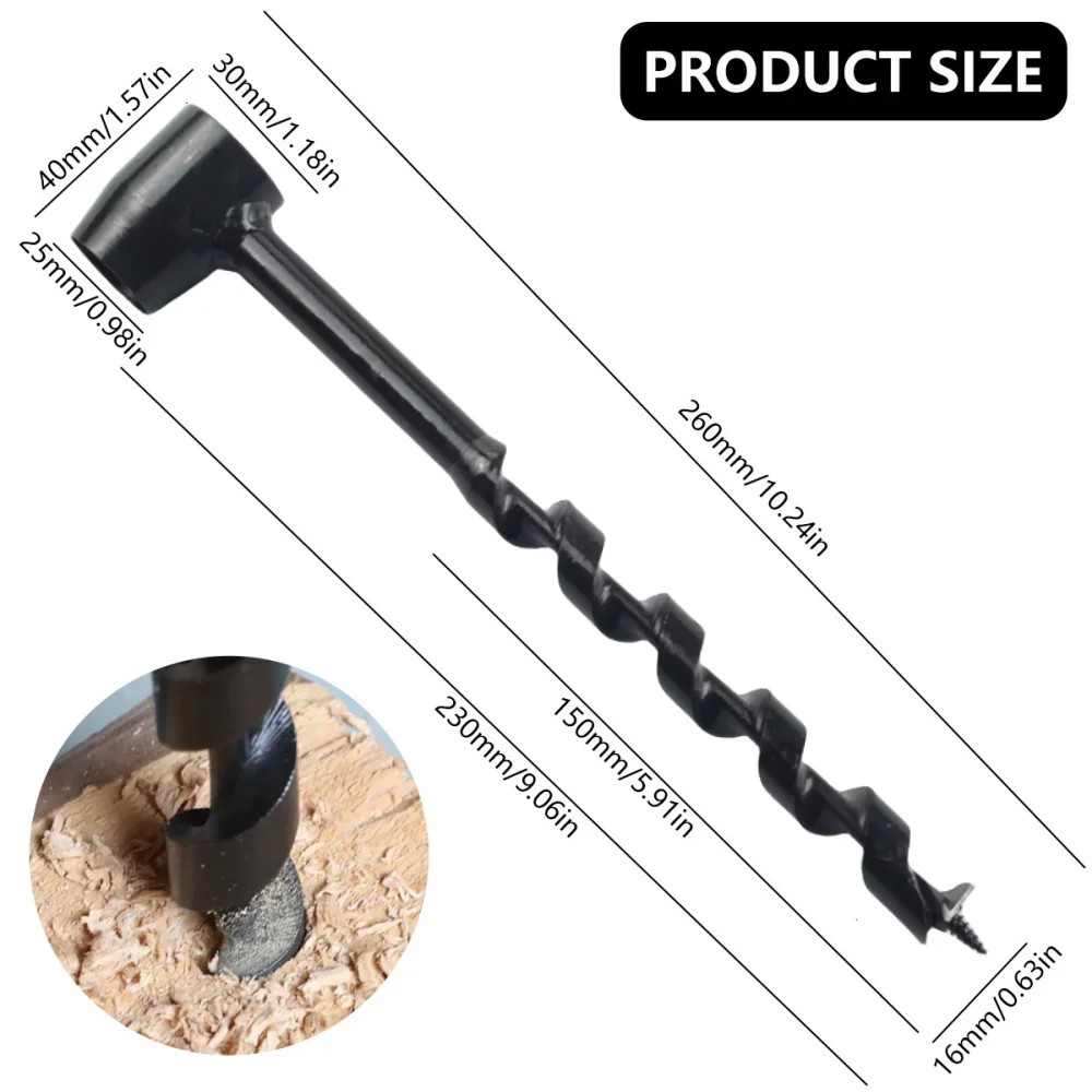 Bushcraft Hand Drill Carbon Steel Manual Auger Drill Portable Manual Survival Dr