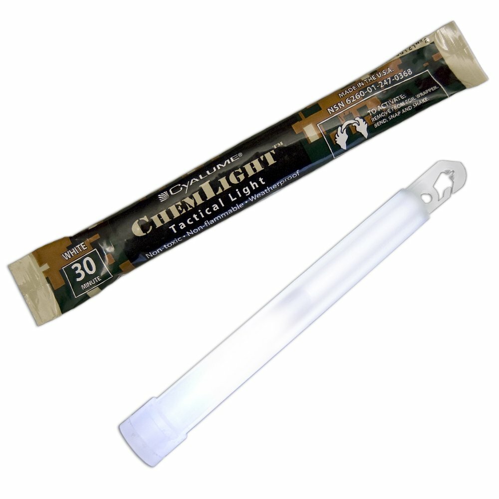 Lot OF 6 Cyalume White Military 6″ High Intensity Light Sticks Prepper EXP 2024