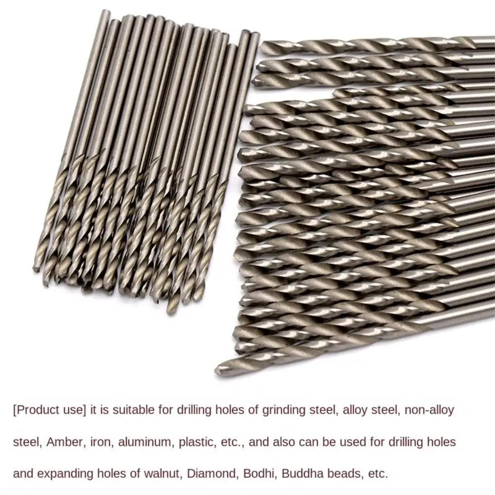 10pcs 0.5-3.0mm HSS Twist Drill Bit Set For Dremel Rotary Tool Straight Shank Mi