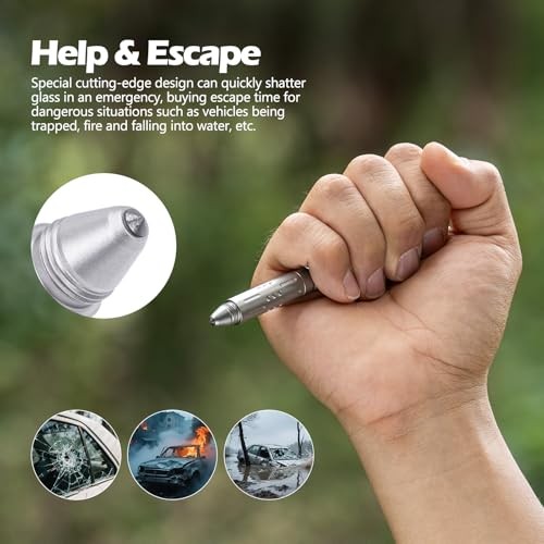 Titanium Pen 3-in-1 Multitool – Survival EDC Pen with Glass Breaker &