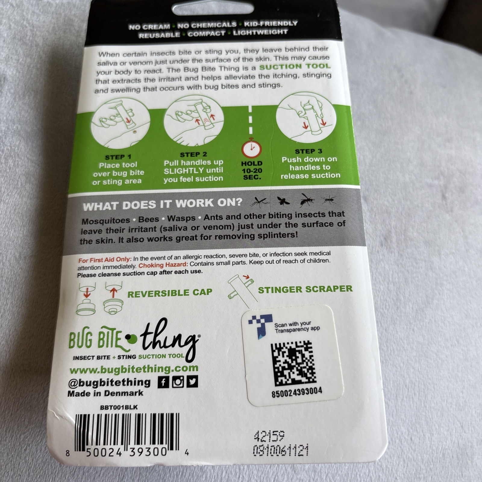 Bug Bite Thing Suction Tool Poison Remover Insect Bite and Sting – 1 Pack NEW