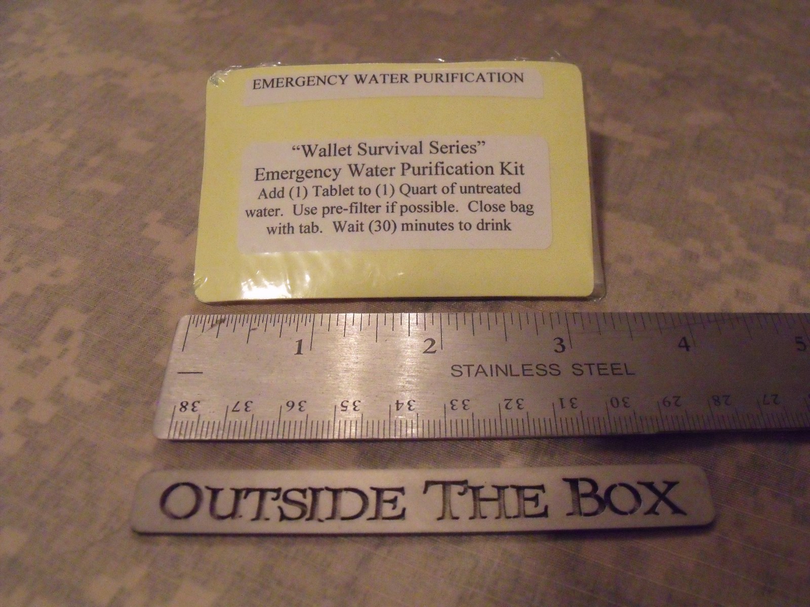 “Wallet Survival Series”: Emergency Water Purification Kit – Purify 2 1/2 Gallon
