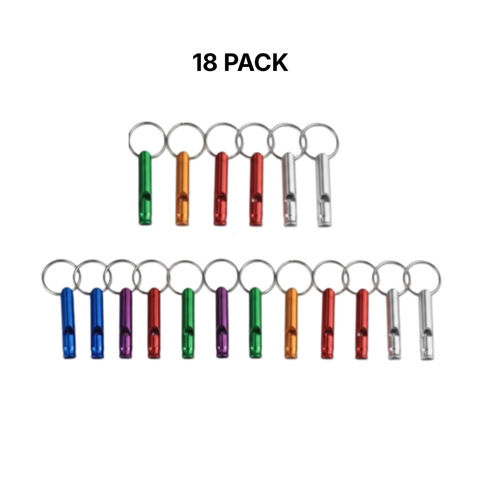 1-24pc Mini Survival Emergency Whistles Keychain Camping Hiking Outdoor Tool