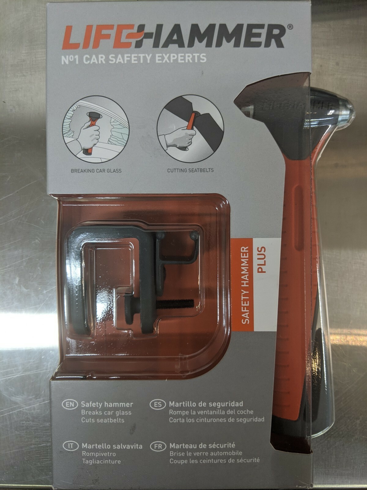 Lifehammer Car Safety Hammer Plus Auto Quick Click Mounting 7″ Brand New
