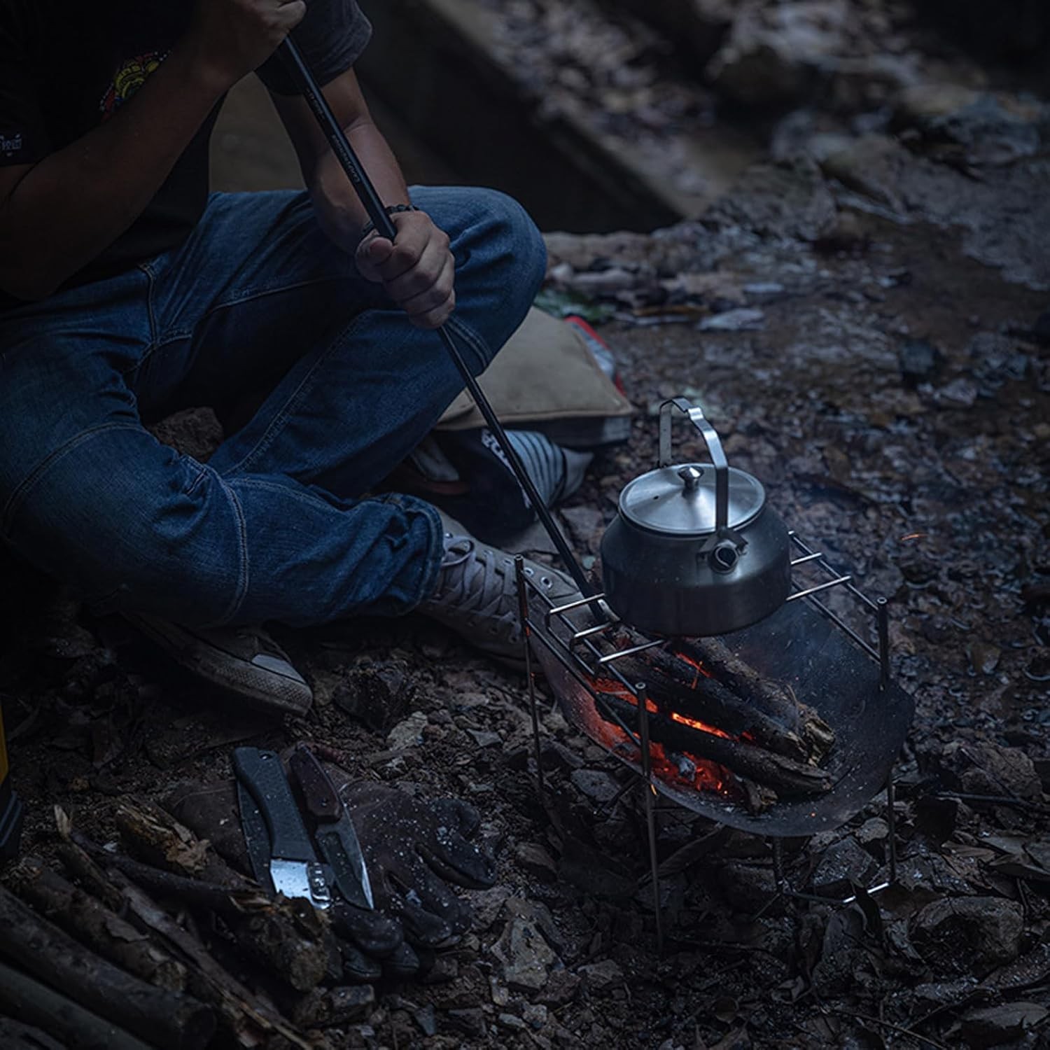 Stainless Steel Camping Blow Fire Tube Telescopic Portable Fireplace Starter