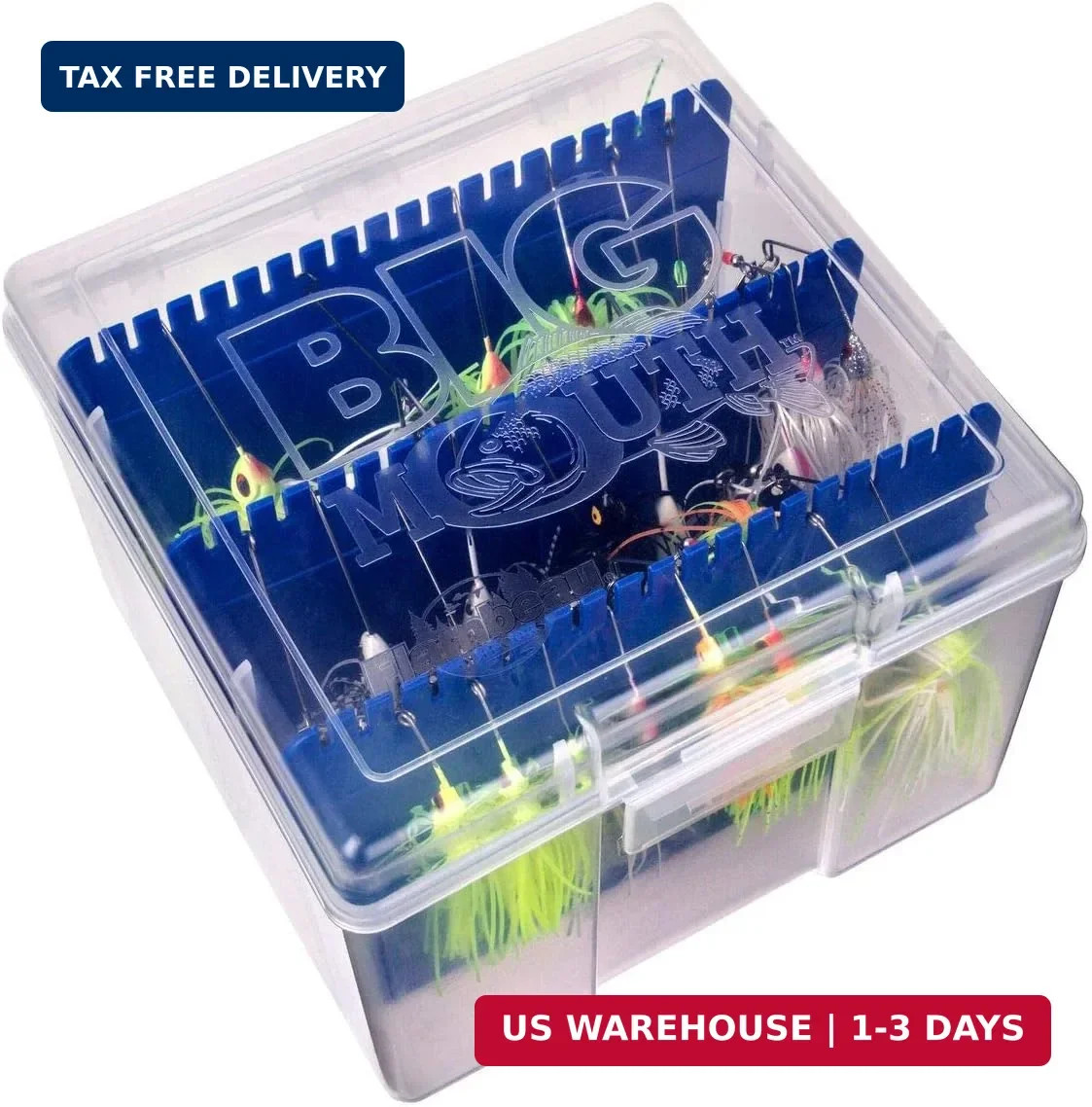 Flambeau Outdoors 00330 Medium Spinnerbait Box, Fishing Bait and Lure Organizer,