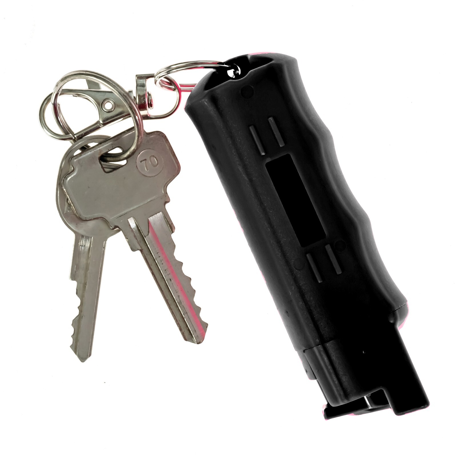 2 Pack Burn Pepper Spray 1/2oz Black Self Defense Security Keychain Twist Top