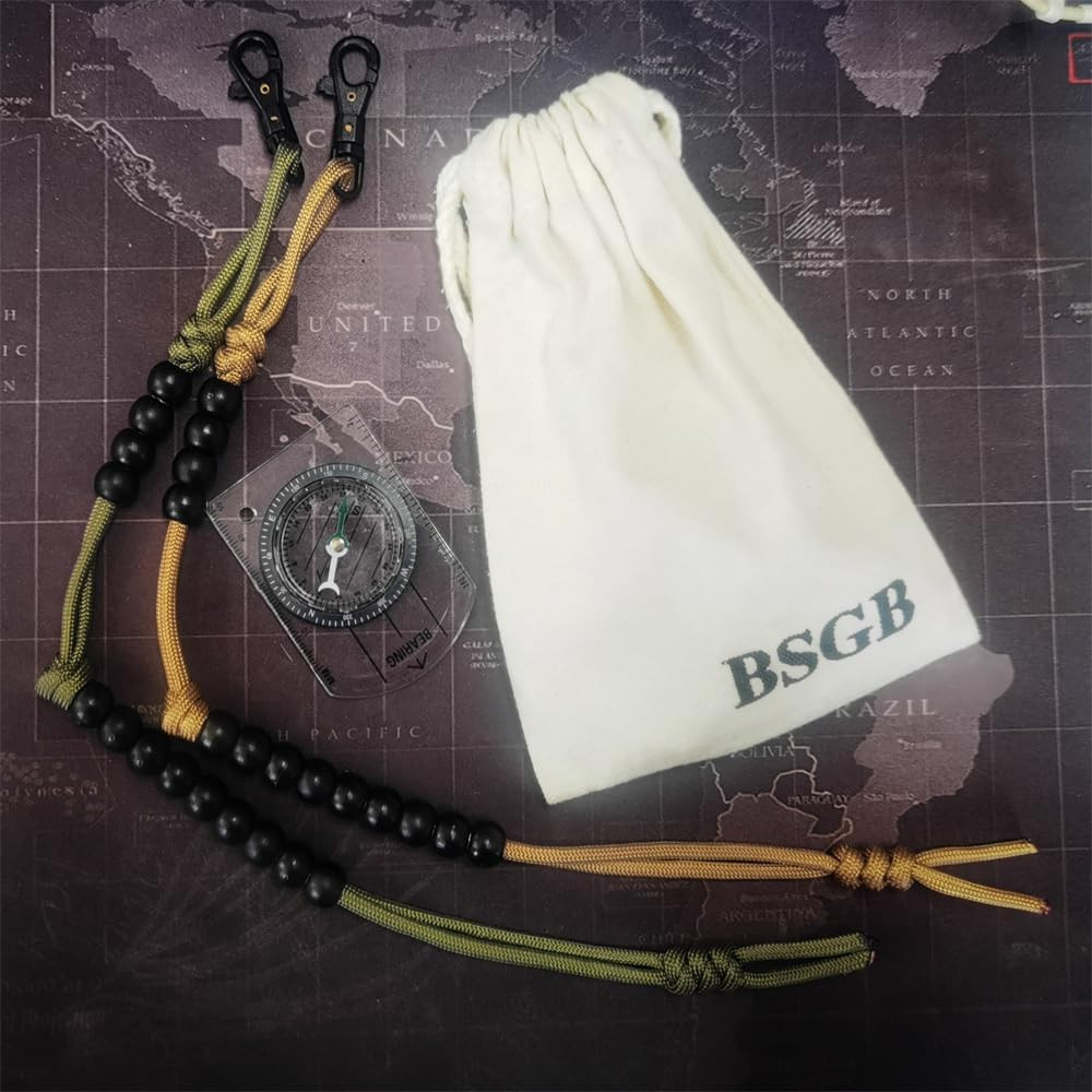 Ranger Pace Count Beads for Navigation and Hiking – 2 Pack (15 Inches)