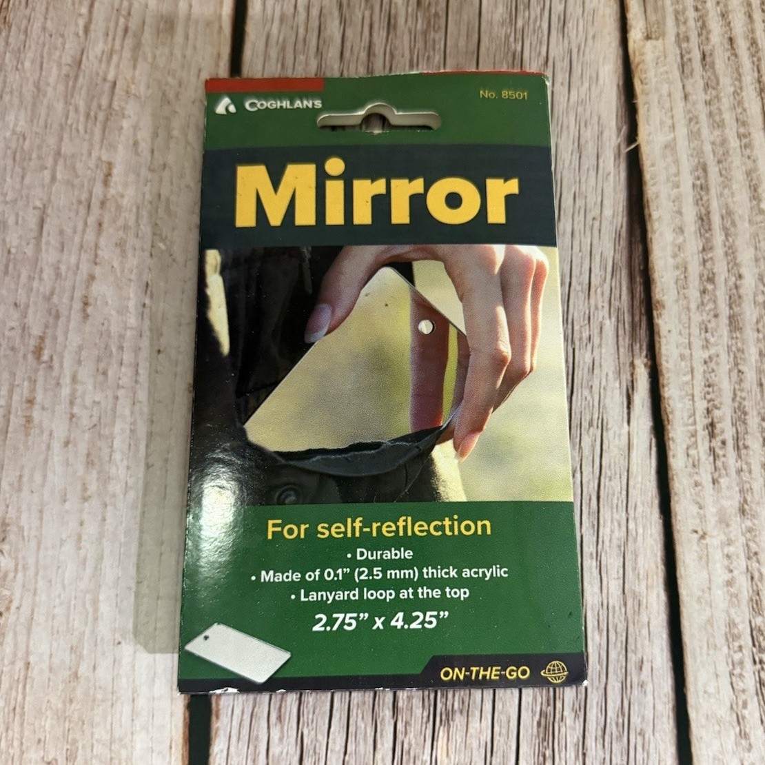 Coghlan’s Acrylic Mirror Durable Lightweight 2.75 x 4.25 in Camping Hiking 8501