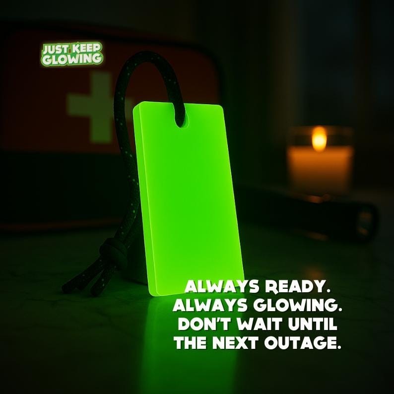 Glow in Dark Emergency Light Reusable Glow Stick Camping Survival EDC – USA