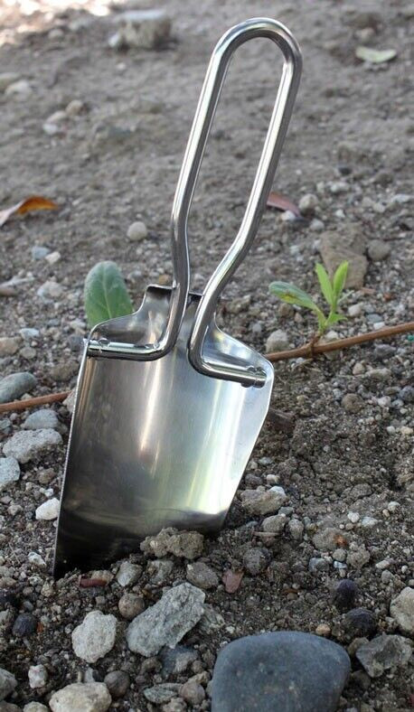 Mini Stainless Steel Folding Shovel Gardening Trowel W/ Carry Case NEW