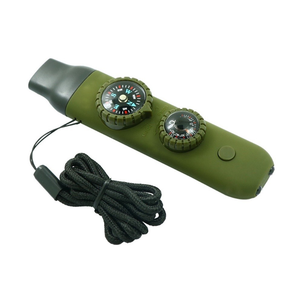Camping Hiking Navigation Tool Built-in Whistle Thermometer for acrylic Body