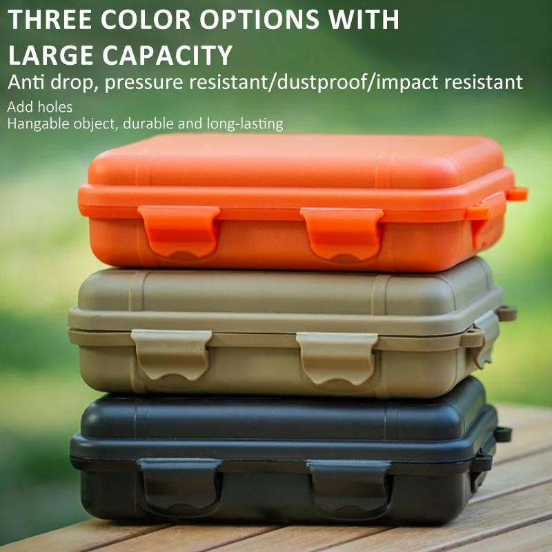 Outdoor Survival Kit Edc Waterproof Hard Case Sealed Storage Box Fishing Tools