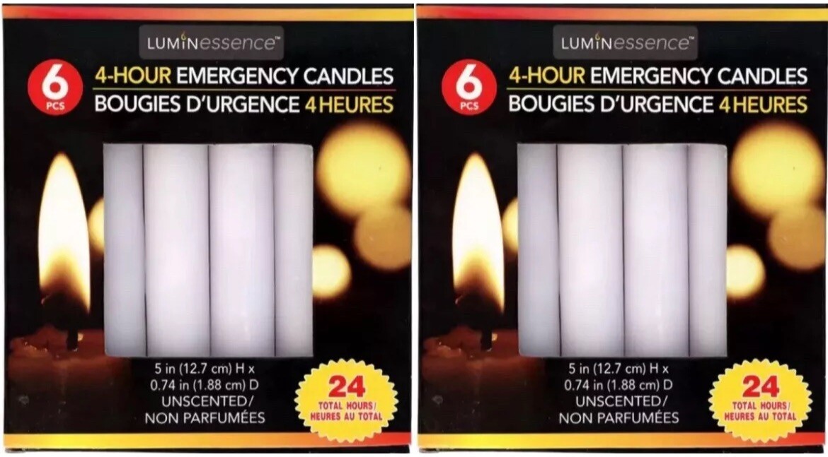 36 Emergency Candles Long Burn Power Outages, Camping, Survival, Prayer Candles