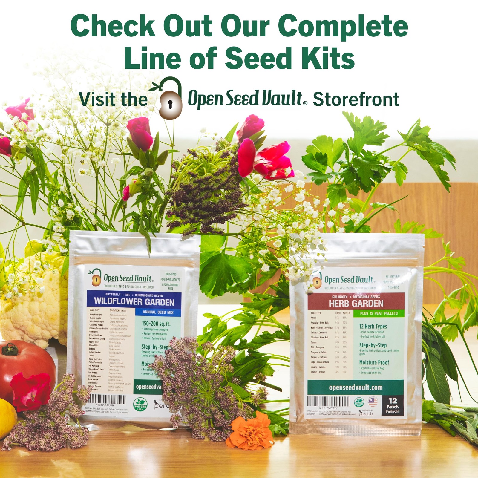 Open Seed Vault 15,000 Heirloom Seeds Non GMO Vegetable and Fruit Seeds for P…