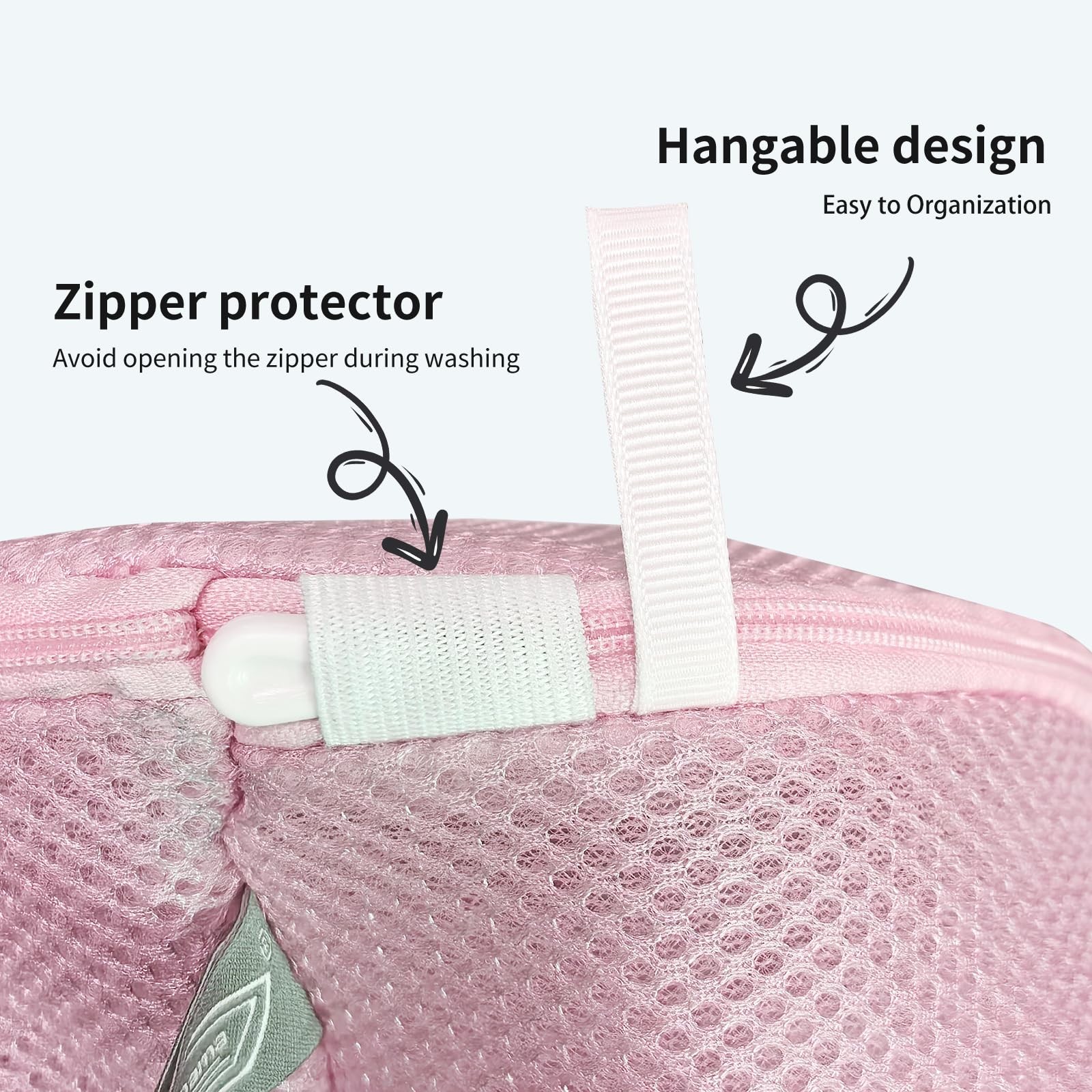 Kimmama Shoe Washing Machine Bag, Bag for 2XL(8x8x15″), Pink