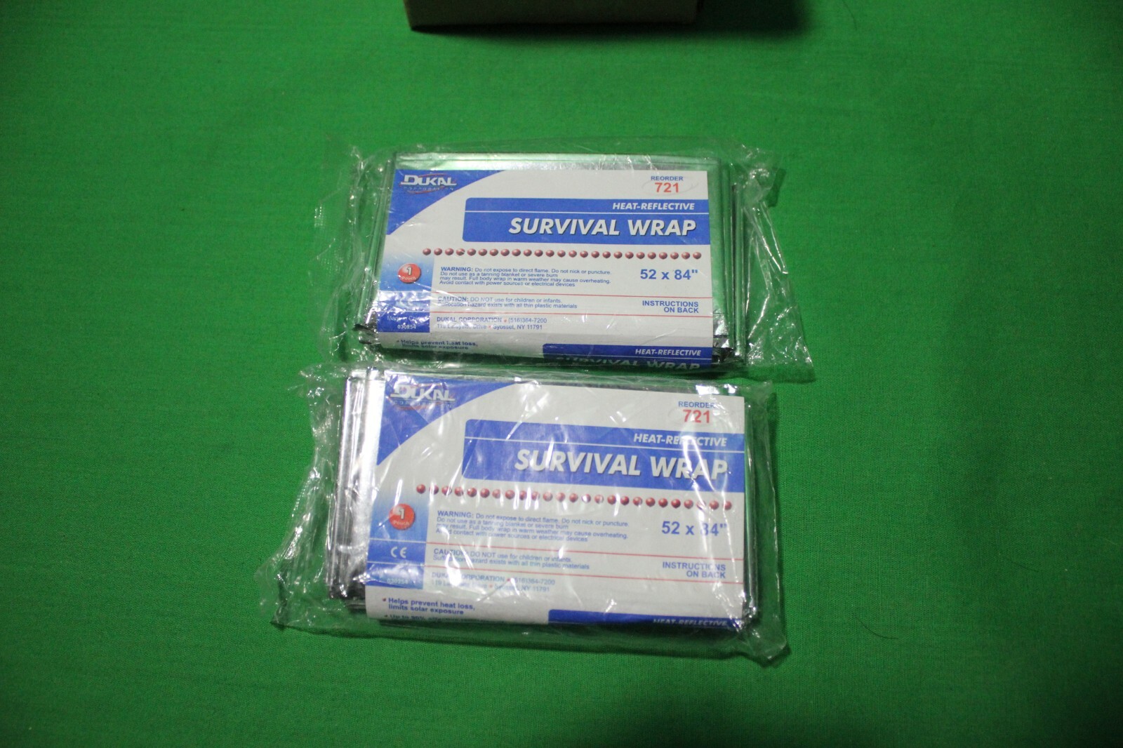 (2 Pack) HONEYWELL NORTH 045036 Survival Wrap Blanket,Silver,52In x 84In