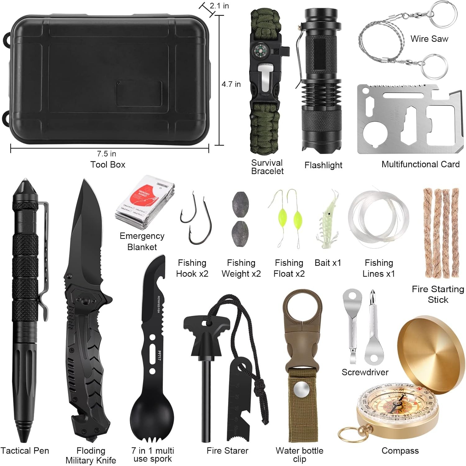 Gifts for Men Dad Husband Teenage Boy, Survival Kit 28 in 1, Survival Gear To…