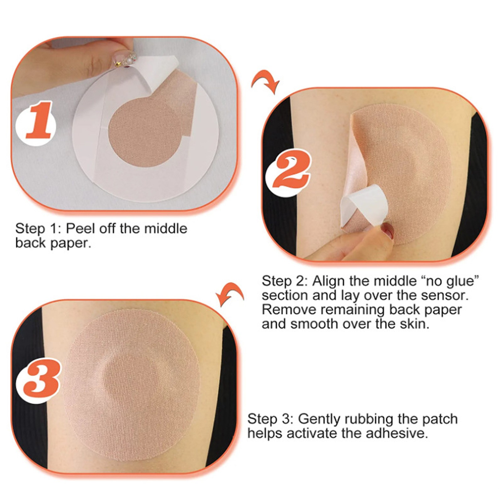 30Pcs Sensor Adhesive Patch Lightweight Prevent Slipping Waterproof Sensor NY