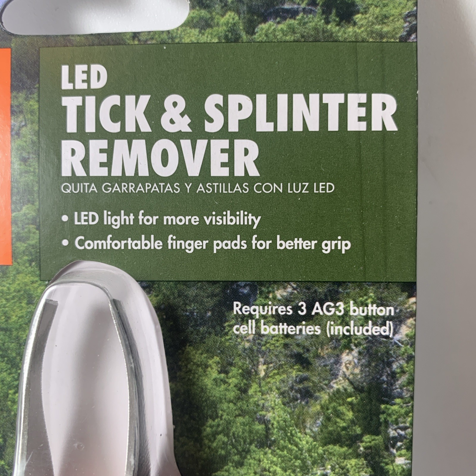 Ozark Trail Tick & Splinter Remover with LED Light (Batteries Included) NIP