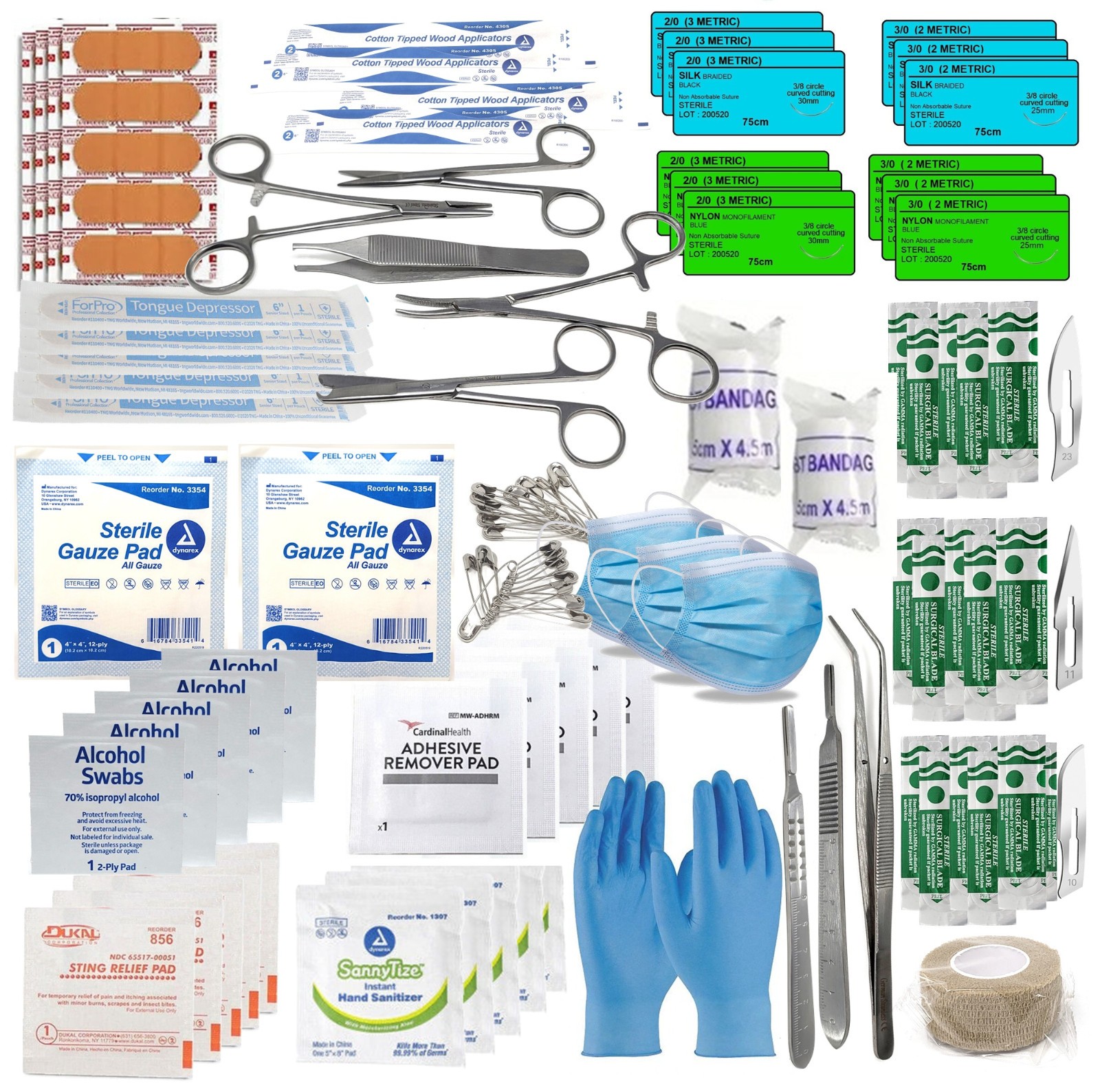 IFAK First Aid Wound and Suture Military Surgical Natural Disaster Kit – 140 Pcs