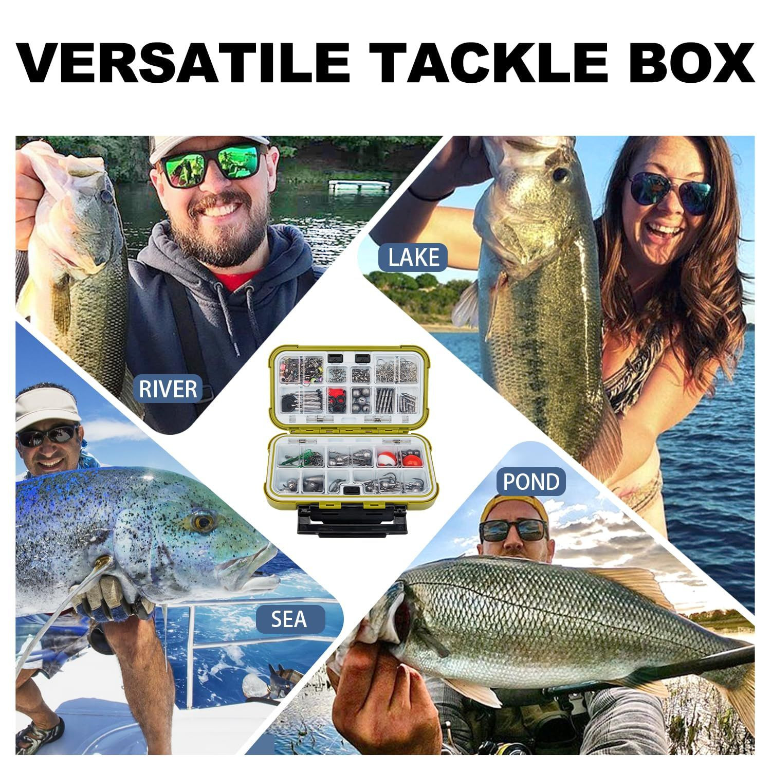 GOTOUR Fishing Lures D-265 pcs Tackle Kit, Pro Kit