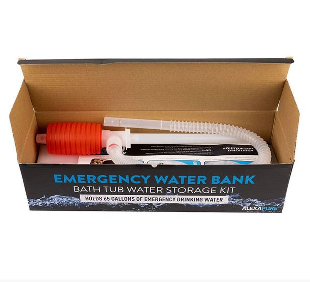 Emergency Water Bank Storage With Pump, Heavy Duty, 65-Gallon, Easy To Use – NEW