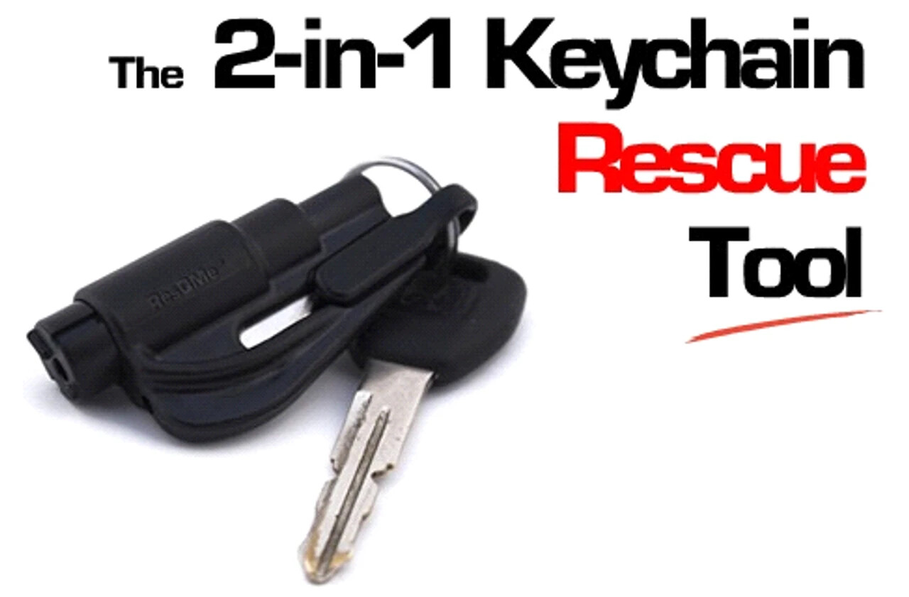 NEW Kroll Black RESQME Keychain Window Breaker Rescue Tool