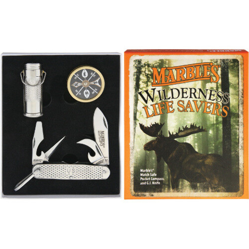 Marbles Knife New Wilderness Life Savers Set MR387