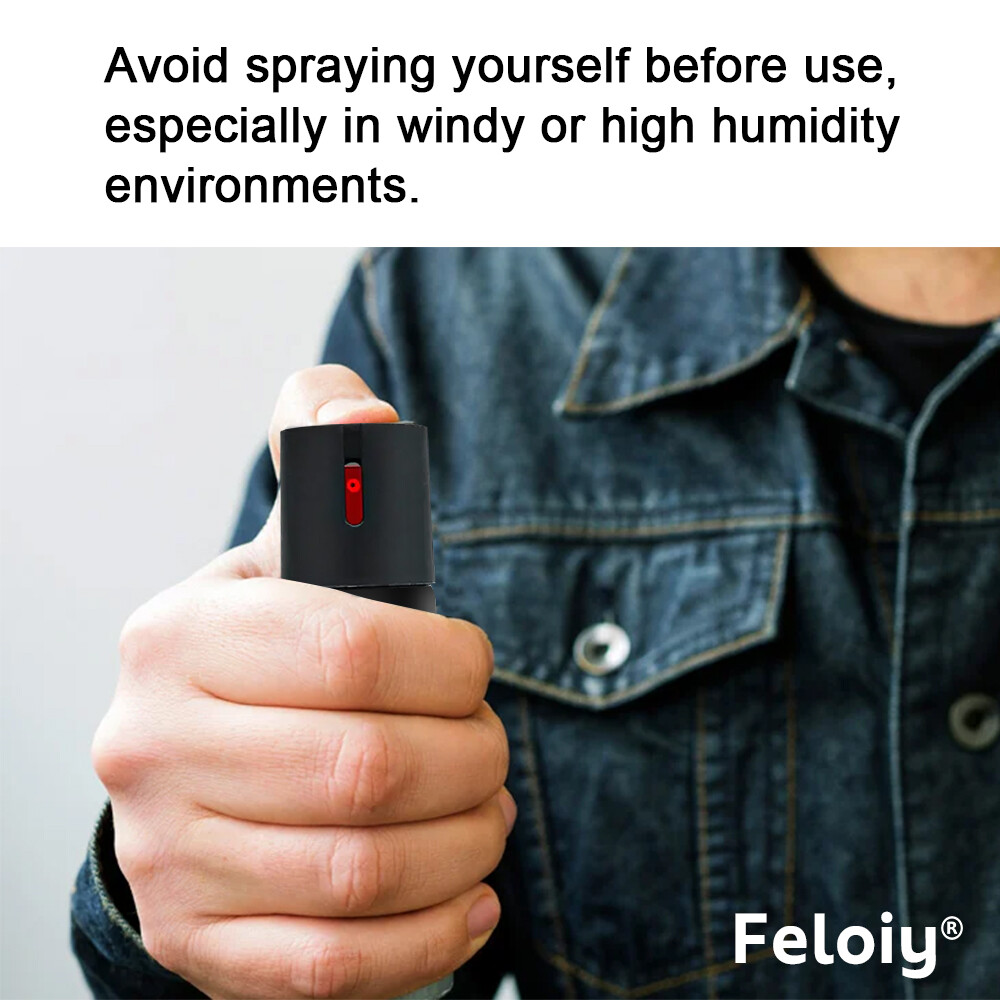 1/3/5 Pack Feloiy Pepper Spray 2oz Maximum Strength Self Defense Security Black