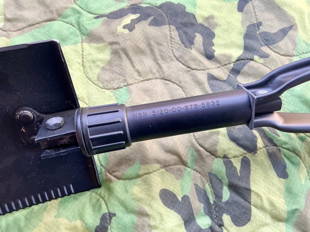 2011 Army Military Surplus Entrenching E Tool Shovel & Multicam Pouch Carrier GI